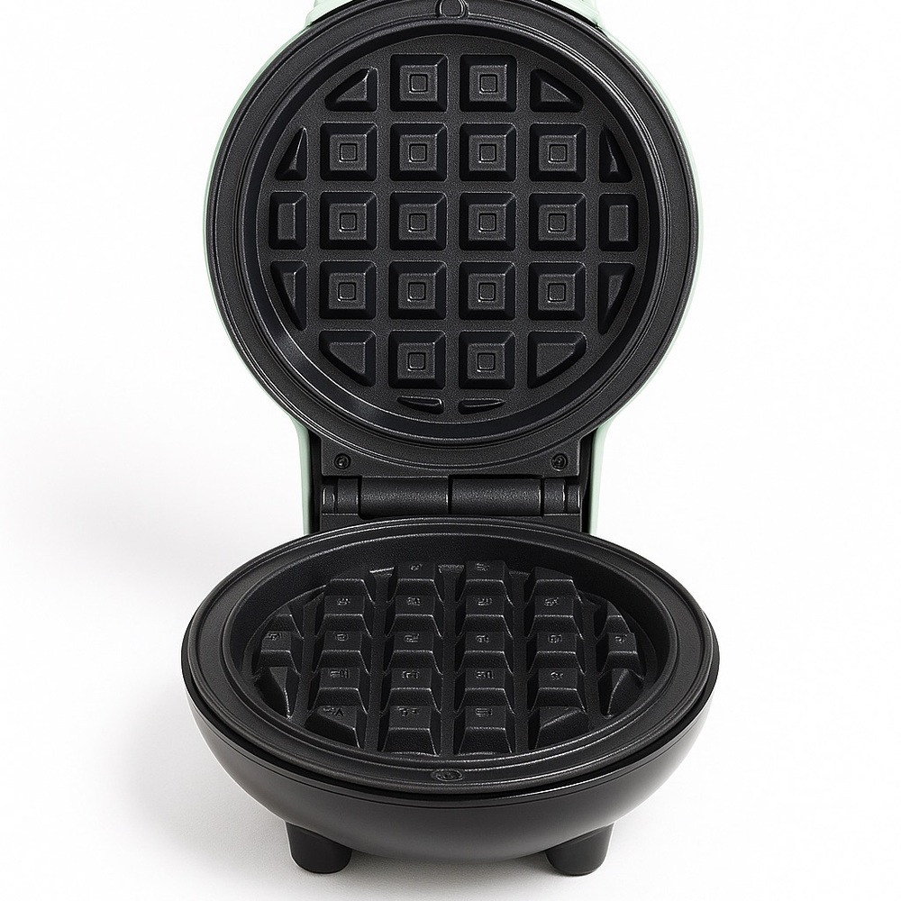 Compact Green Waffle Maker